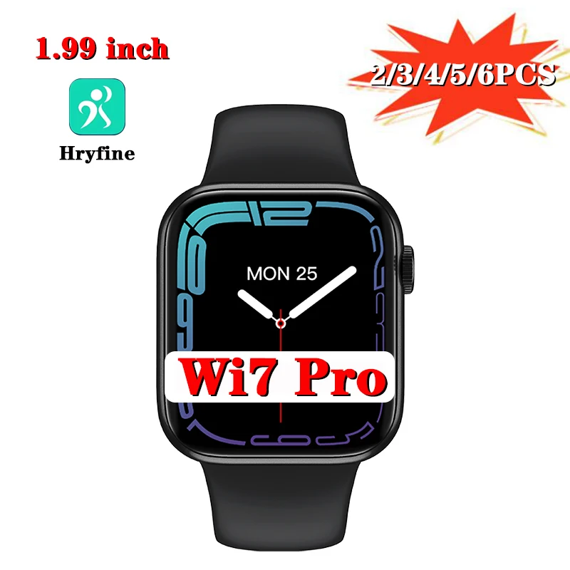 

Смарт-часы Wi7 PRO, 2/3/4/5/6 шт., 1,99 дюйма, NFC