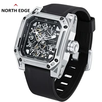 north edge new mechanical watches for bussiness men st2551 automatic watch luxury skeleton stainless steel 10bar waterproof 2022