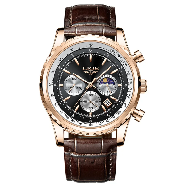 

New Men's Quartz Wrist Multifunctional Timing Sports Waterproof Watch Business Hot Sales Men's Watch