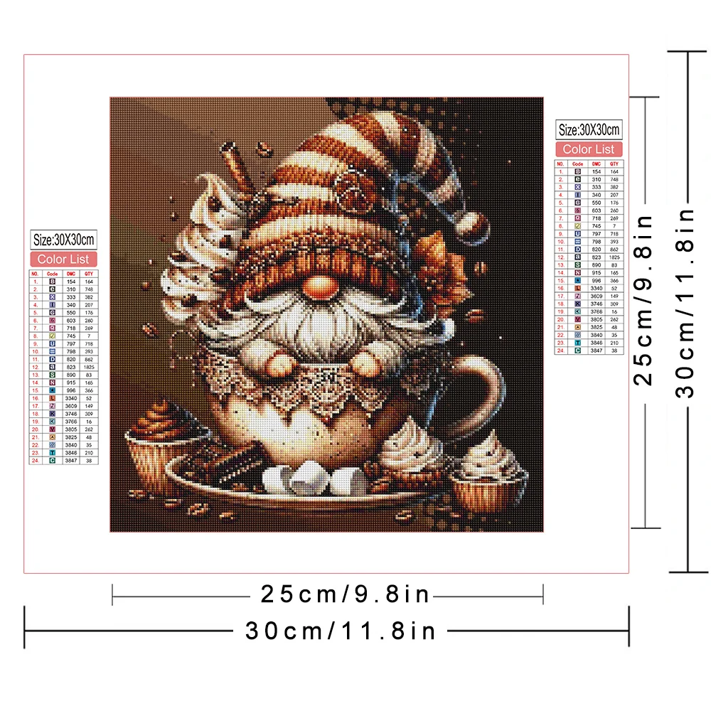 AZQSD Комплект Алмазной Живописи 30x30 См Круглые Квадратные Бриллианты Тигр Панда