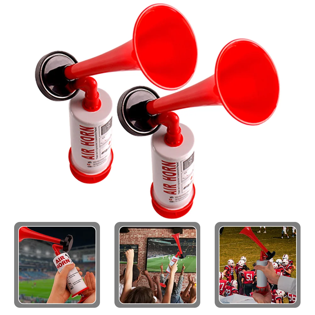 

2Pcs Soccer Match Air Horn Hand Push Pump Air Horn Sports Boating Warning Air Horn Party Game Prop