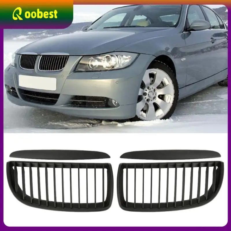 

Car Front Grilles Replacement Matte Black Front Kidney Grill Grilles Hood Top Grade For BMW E90 E91 320i-335i