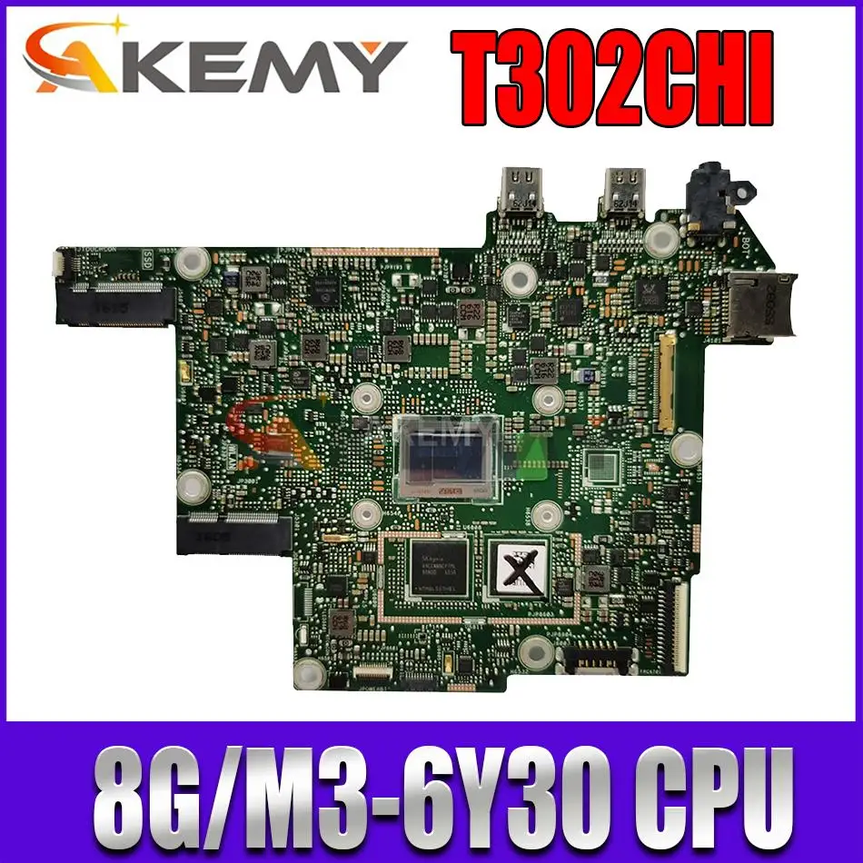 

Материнская плата Akemy T302CHI MAIN_BD._ 8G/M3-6Y30/AS REV2.0 для Asus T302 T302C T302CH T302CHI, протестированная Материнская плата ноутбука, бесплатная доставка