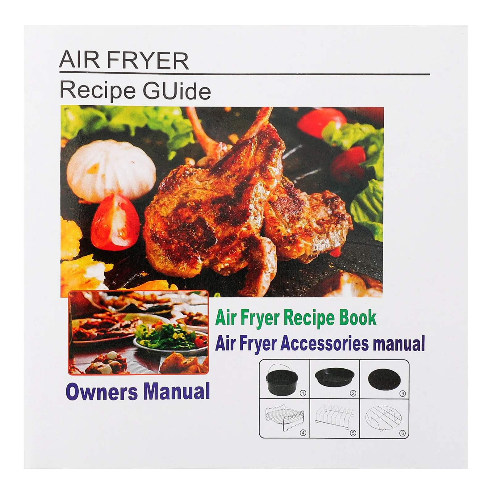 Airfryer Recipes Paper Cook Book for Cookery Easy-going Simple Food