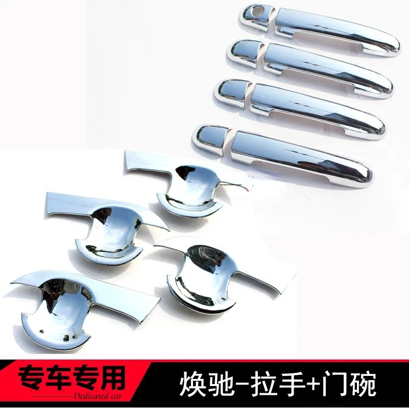 

High-quality ABS Chrome Car Outer Door Handle Cover Door Bowl Protection Covers For KIA PEGAS 2017-2018 Car Styling