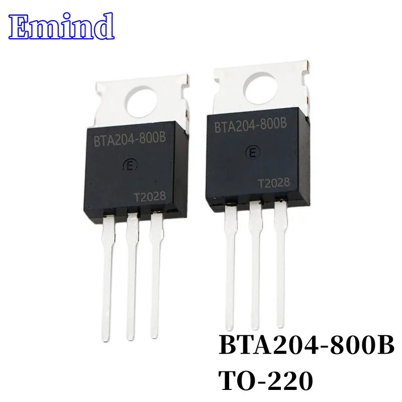 

10Pcs BTA204-800B BTA204 Thyristor TO-220 4A/800V DIP Triac Large Chip
