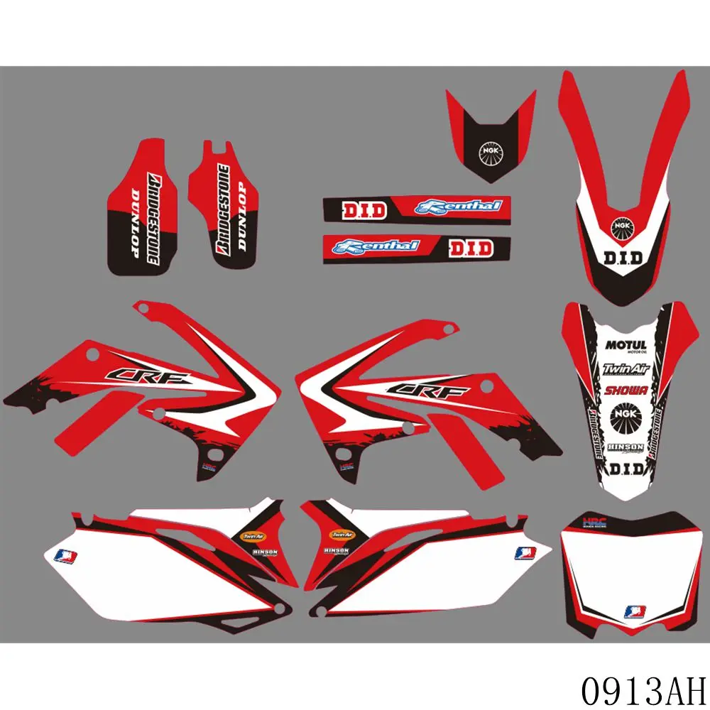 

For Honda CRF450 R 2009 2010 2011 2012 CRF250 R 2010 2011 2012 2013 Graphics Decals Stickers Motorcycle Background