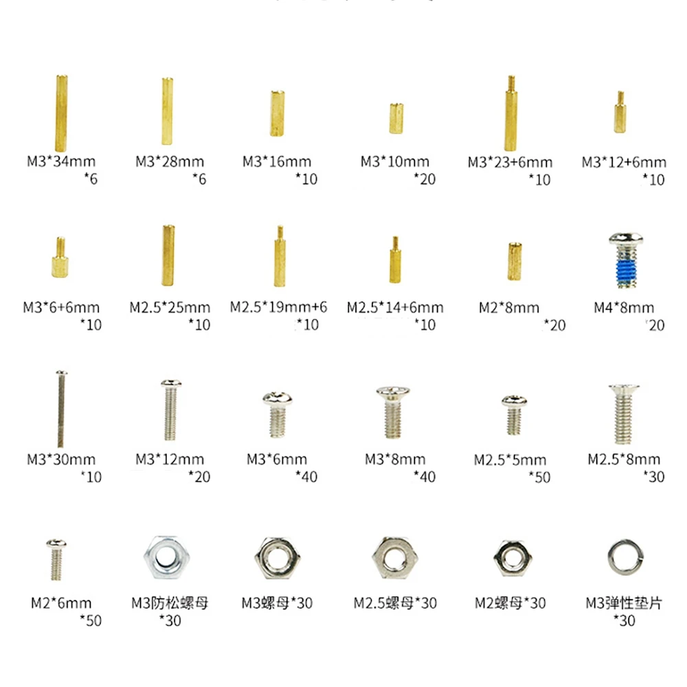 Наборы винтов M3M2.5 металлические медные гайки для Raspberry Pi 4 Модель B/3B +/3B