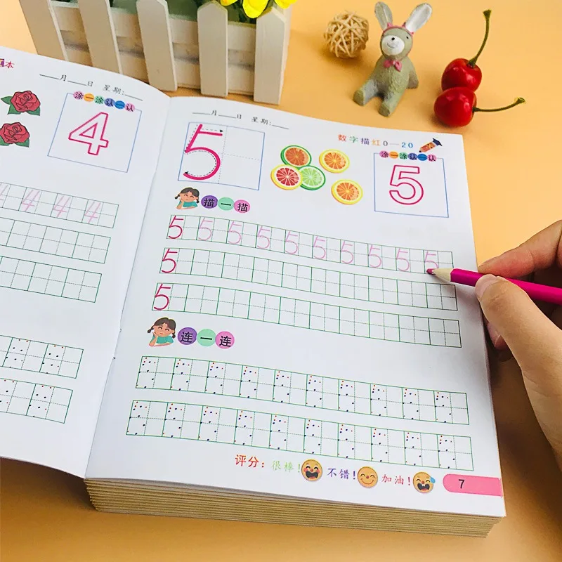 Тетрадь с алфавитом математическими цифрами тетрадь для практики каллиграфии