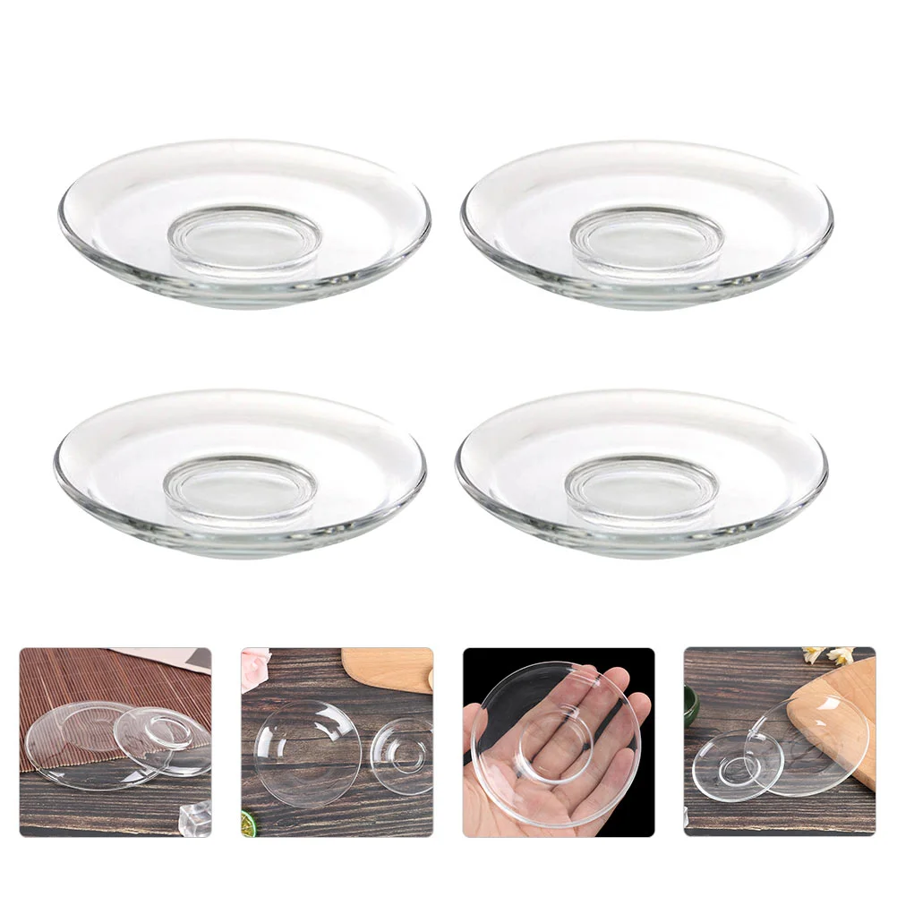 

Plates Tea Plate Clear Saucers Dessert Saucer Dish Snack Serving Cup Coffee Mini Salad Round Fruit Dishes Appetizer Turkish