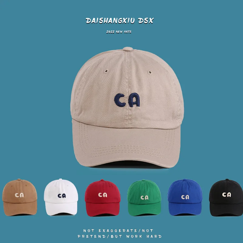 

New Men Women Hat Trend Letter Embroidery Sun Hat Wild Soft Top Baseball Cap Sunshade Sun Protection Peaked Cap