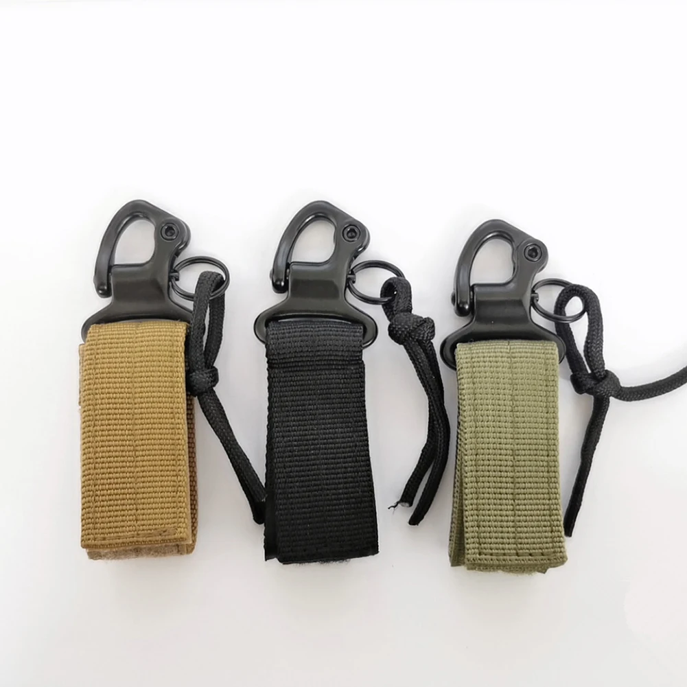 

Outdoor Molle Keychain Webbing Backpack Buckle Carabiner 92*33mm Multifunction For Camping Hiking Strap Nylon Key Hook