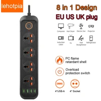 network filter power strip with extension cord usb port smart home overload protection universal plug for computer phone charger