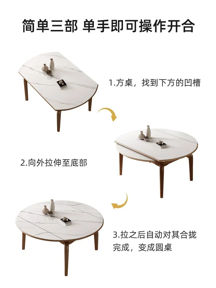 Обеденный стол из массива дерева каменная плита выдвижной квадратный и круглый