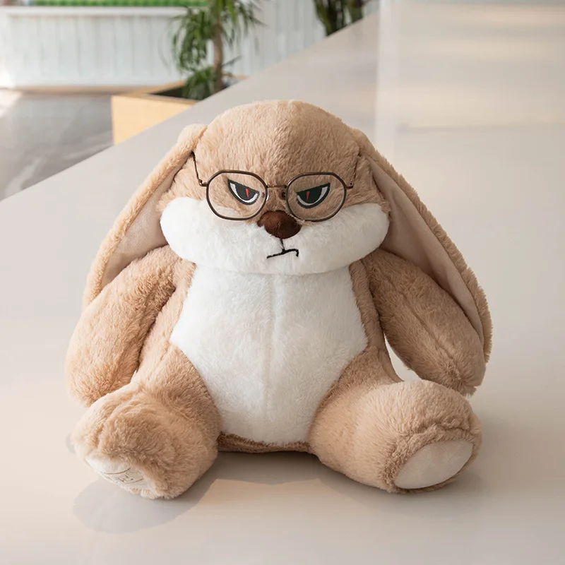 

Милый гнев, злый кролик, плюшевые игрушки, Мультяшные мягкие длинные уши, кролик, плюшевая кукла, детская подушка для успокоения, подарок для девочек