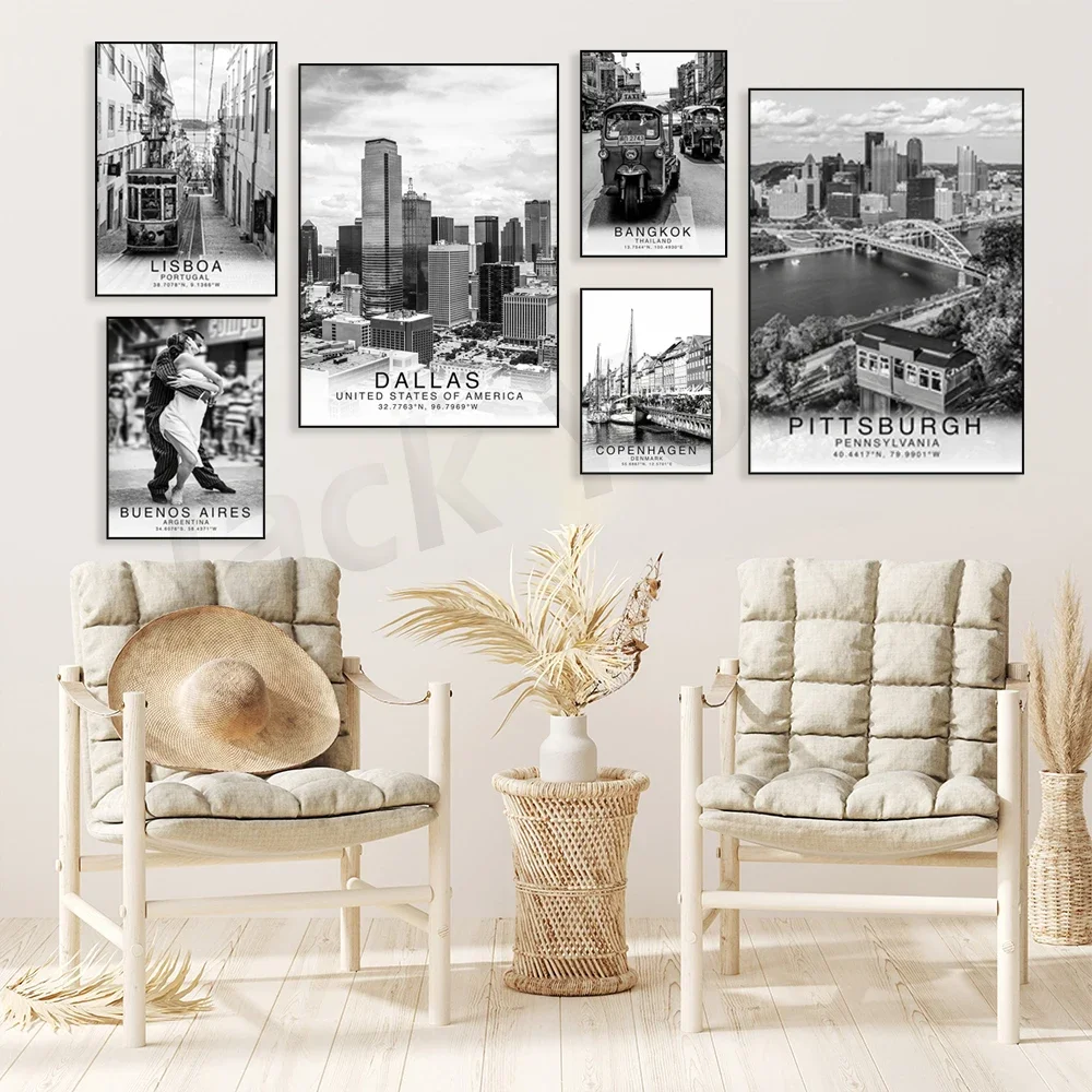 Toscana Copenhagen Buenos Aires Ibiza Phi Islands Mount Everest Dallas Bangkok Street Lisboa Travel Poster