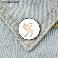 honest blob says no printed pin custom funny brooches shirt lapel bag cute badge cartoon enamel pins for lover girl friends