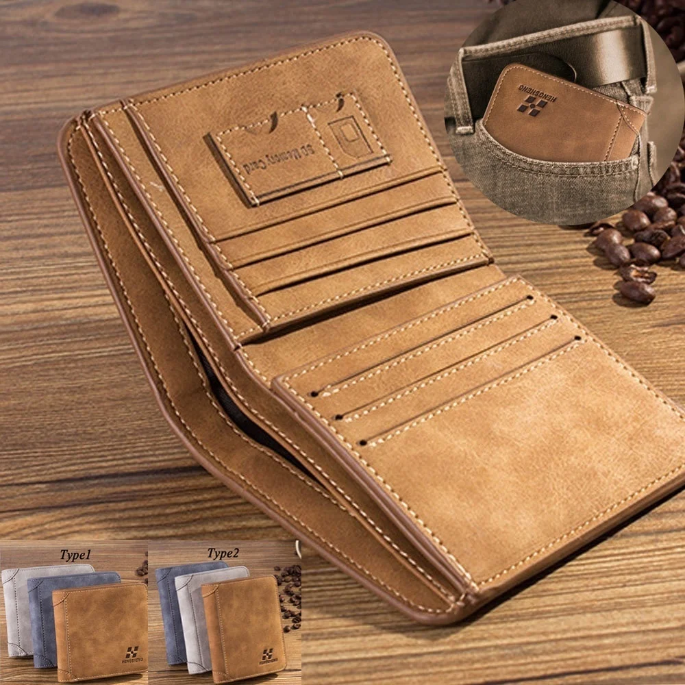 

Hipster Inserts Wallet Business Foldable Credit Wallet Holders Cowhide Purses Card/id Leather Luxury Men's Slim Billfold Coin