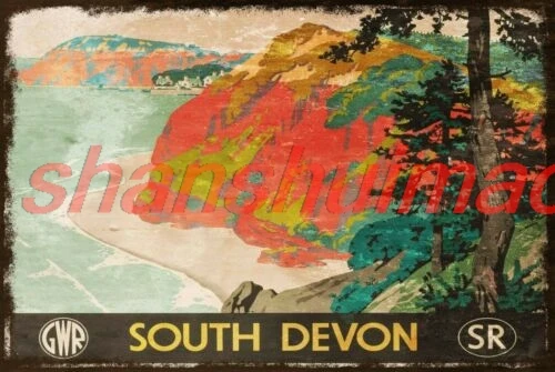 Подорож на South Rail состаренный вид реклама металлический знак в винтажном стиле