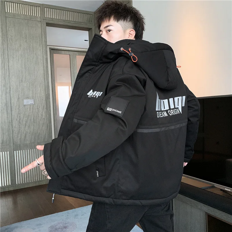 Пальто на хлопковой подкладке. Мужская осенне-зимняя верхняя одежда. Модная