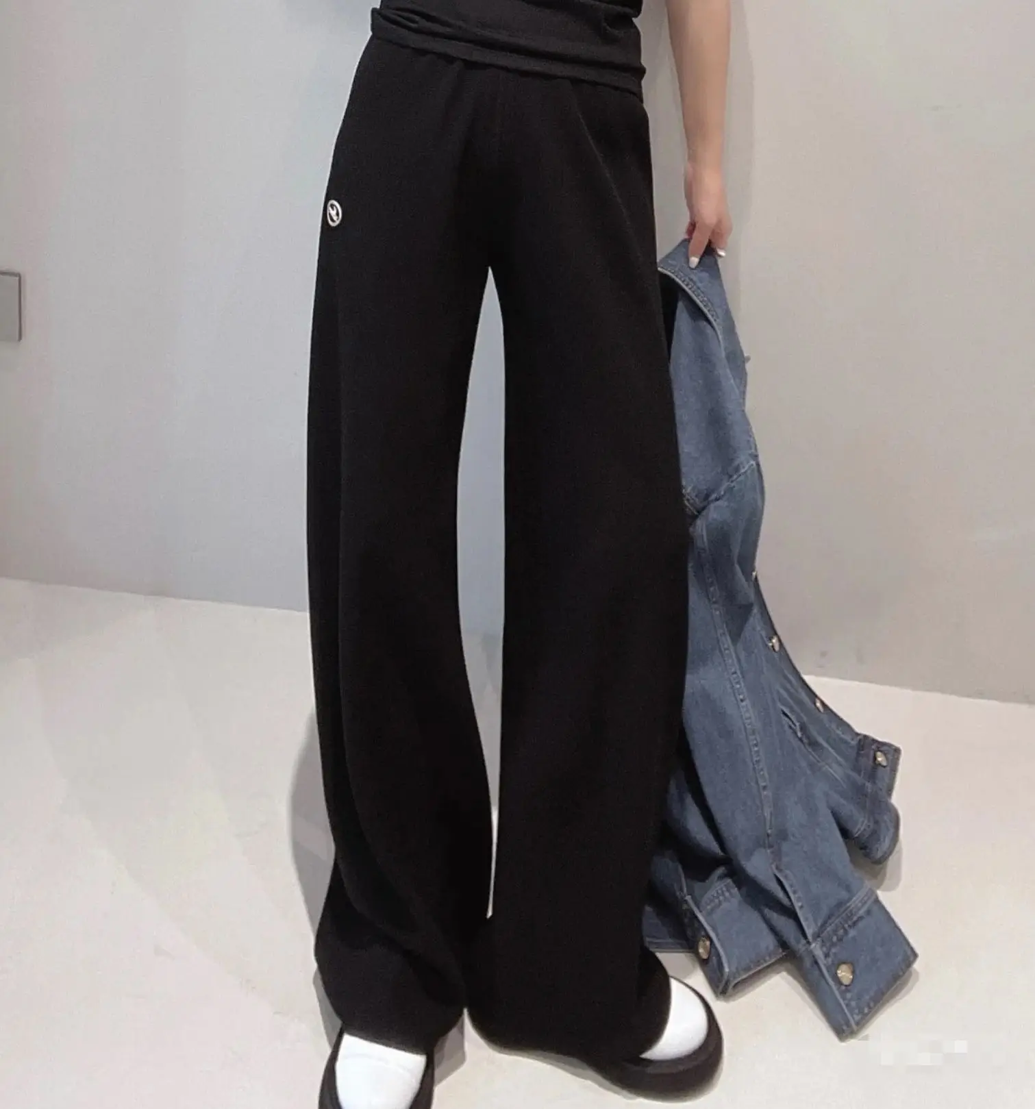 2022 Spring Versatile Slim Stretch Wide Leg Loose Trousers Straight Leg Pants Fashion Women Pants