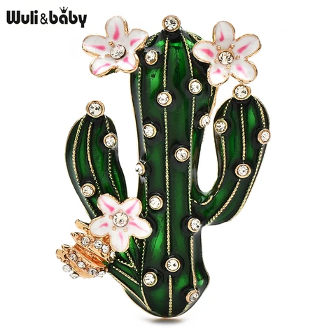 Броши Wuli&baby цветущие кактусы