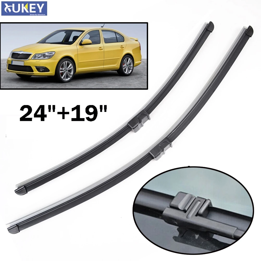 

Щетки стеклоочистителя Xukey переднего стекла для Skoda Octavia A5 1Z MK2 24 "19" 2004 2005 2006 2007 2008 2009 2010 2011 2012