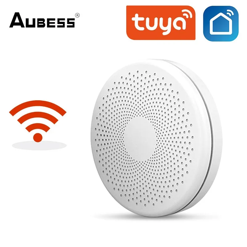 

Tuya Smart WiFi Smoke Carbon Monoxide Composite Home Fire Detector Smoke Alarm Sensor Tuya And Smart Life App Remote Control