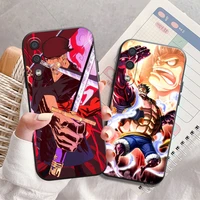 one piece anime phone case for samsung galaxy a11 a20 a21s a52 4g 5g a71 4g 5g a72 silicone cover black back liquid silicon