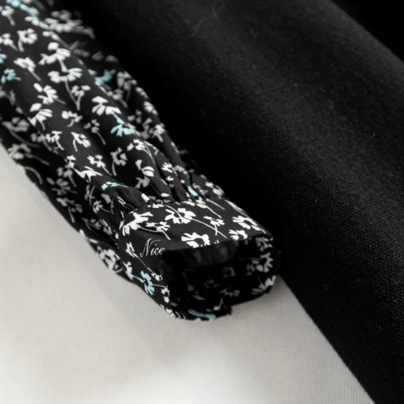 West Lake Pavilion [Shadow] Зимний принт в стиле пэчворк искусственное трикотажное платье из