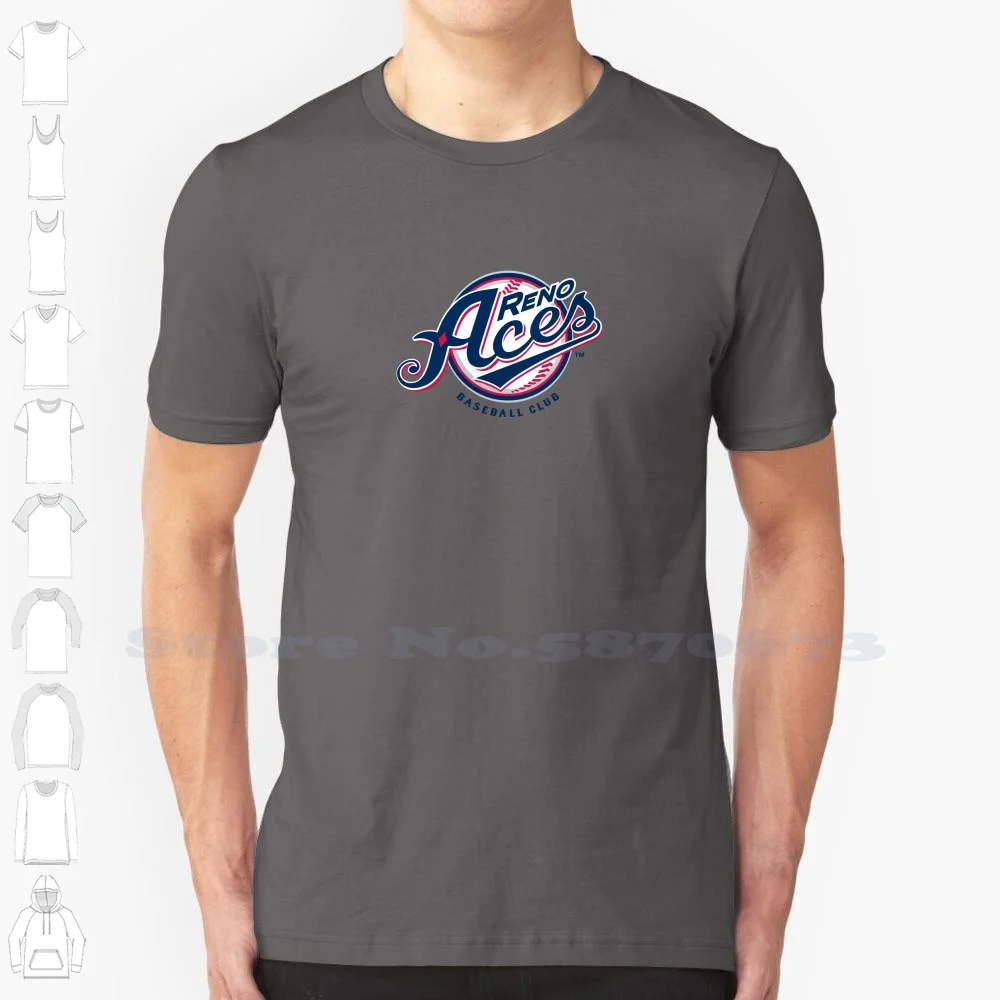 

Повседневная футболка с логотипом Reno Aces, высококачественные футболки из 100% хлопка с графическим рисунком