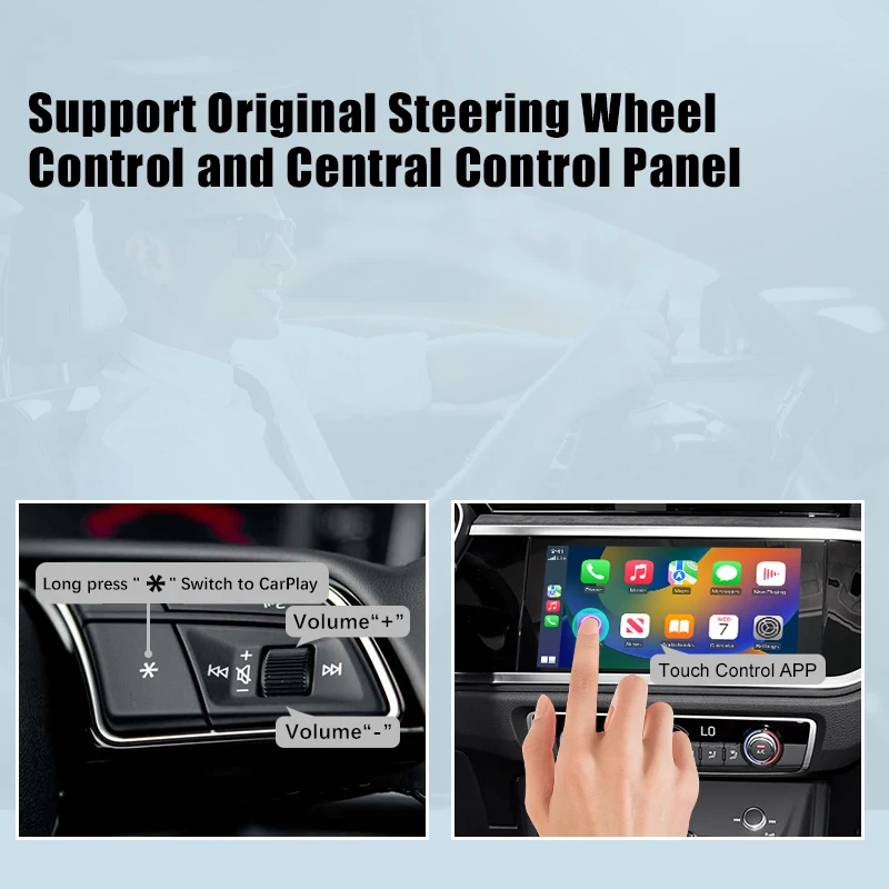 Беспроводной CarPlay Android Auto для Audi Q3L MIB3 2019-2024 с зеркальной связью функция навигации