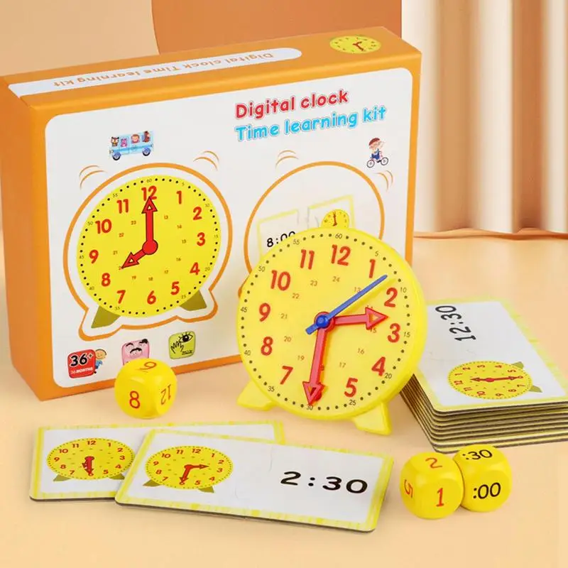 

Telling Time Teaching Clock Activities Set Educational Toy Helps Kids Learn To Tell Time Homeschool Supplies Kindergartner Toy