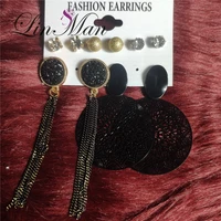 new fashion round dangle drop korean earrings for women geometric acrylic hanging earings wedding