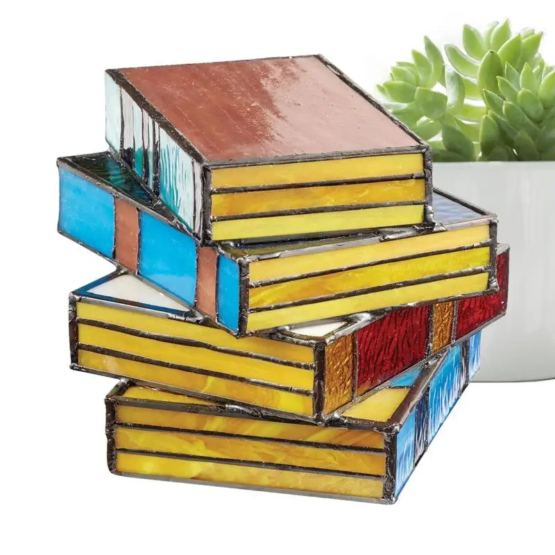 

Stacked Books Lamp creative Handicraft Stacked Books Light Reading lamp Light Resin Stacked Books Reading Night stand Lights