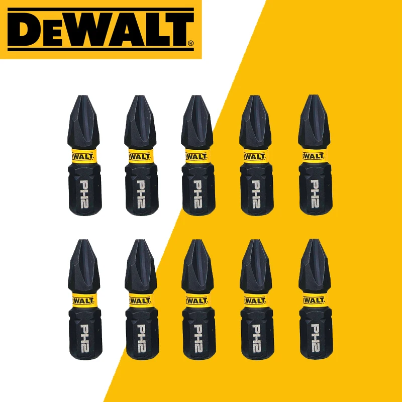 

DEWALT PH2 25 мм ударные биты высокой твердости, электрическая отвертка, гаечный ключ, винтовая дрель, черные биты, аксессуары для электроинструментов