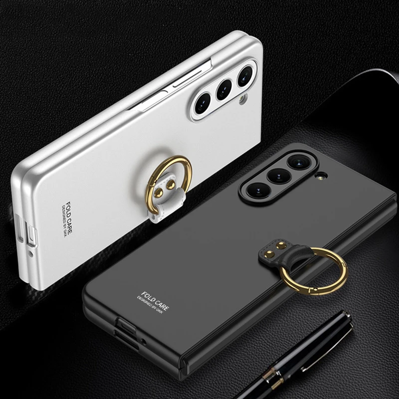 

Ring Case for Samsung Galaxy Z Fold 5 Case Ultra Thin Matte Hard PC Shockproof Case for Galaxy Z Fold 5 5G Cover