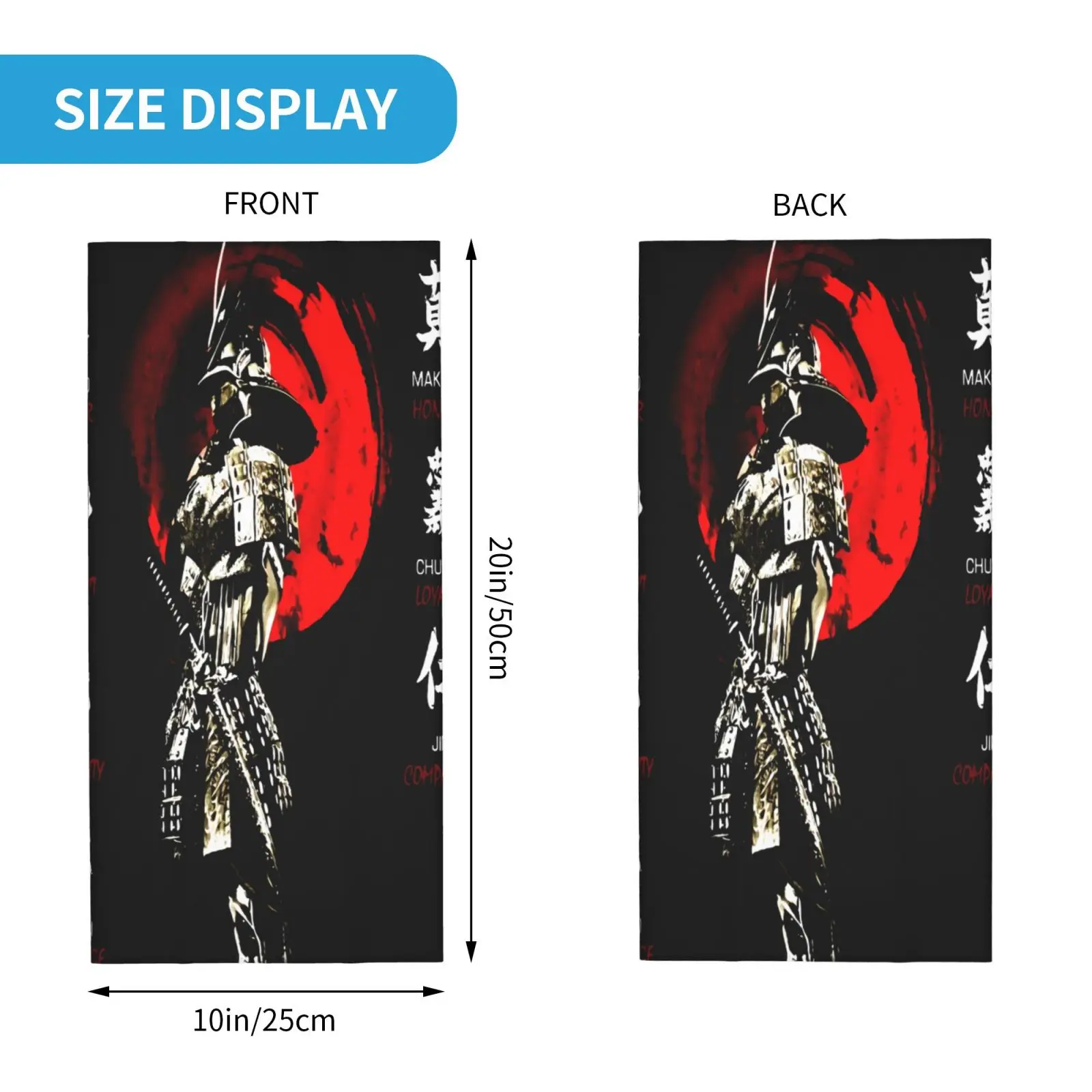 Мужская бандана Bushido Code Virtues Samurai с мечом для сноуборда аксессуары маска-бандана -