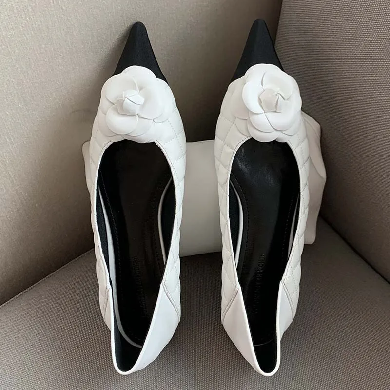 

New 2022 Fashion Female Casual Outdoor Flower Sexy Ladies Sandals Shallow Women Sandal Flats Slip On Pointed Toe Flat With Shoes