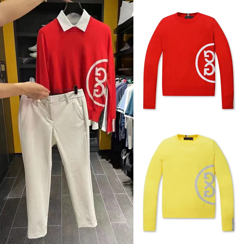 

Foreign Trade 22 Korea G4 Golf Clothing Ladies Long Sleeve Sweater Loose Thin Soft Waxy Pullover Knitwear