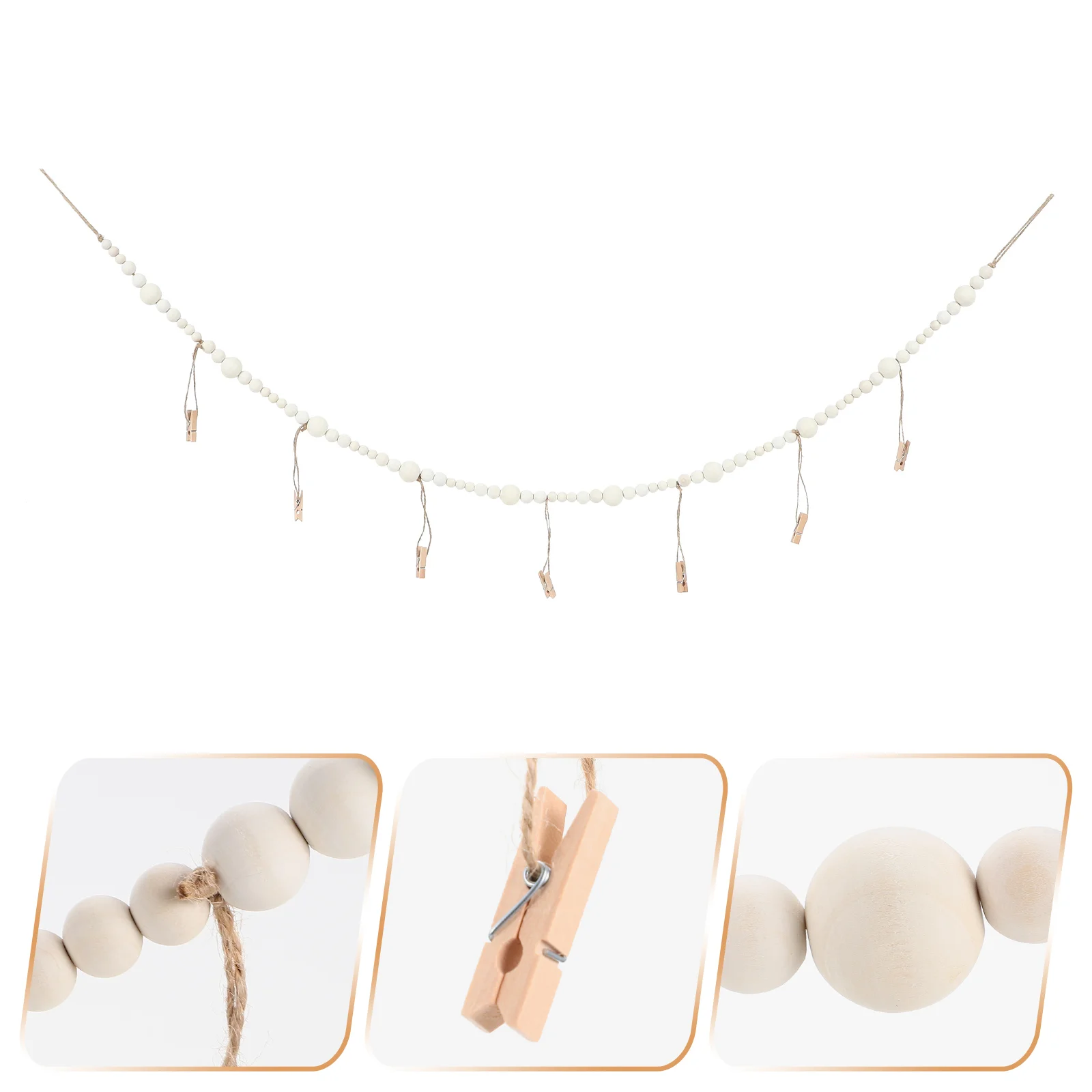 

Wood Beads Design Series Photo Clips Nordic Wooden Beads Style Photo Clips