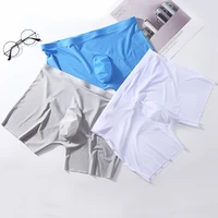 ice silk mens underwear seamless elastic boxer shorts for men 3d pouch ultra thin comfortable breathable quick drying panties