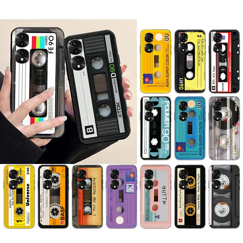 

Cassette Tape Phone Case for Huawei Honor X9 X8 X7 X6 70 50 10X 20 9 8 Lite 8A 8S 8X 9X 9A 9S 7C 10i View 10