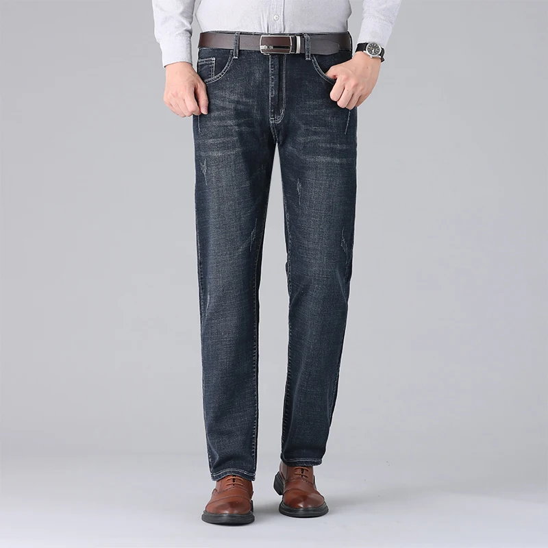 

Brand jeans men's 2021 fall/winter stretch high waist solid color all-match slim casual slim-leg straight pants trousers