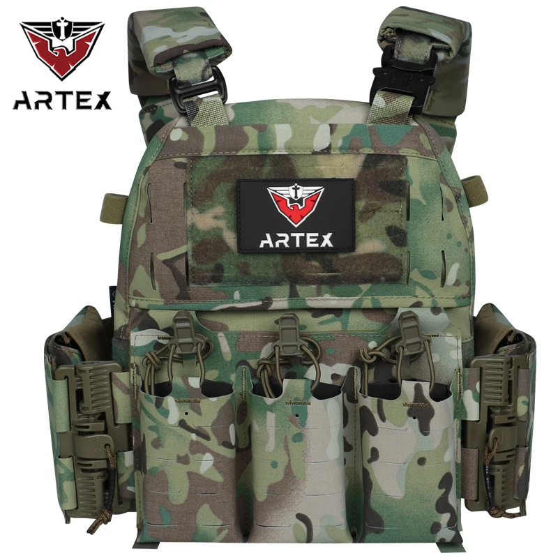 Фото Тактический жилет ARTEX 8315T из нейлона, водонепроницаемый, с лазерной резкой MOLLE, быстросъемный, для страйкбола и активного отдыха №1