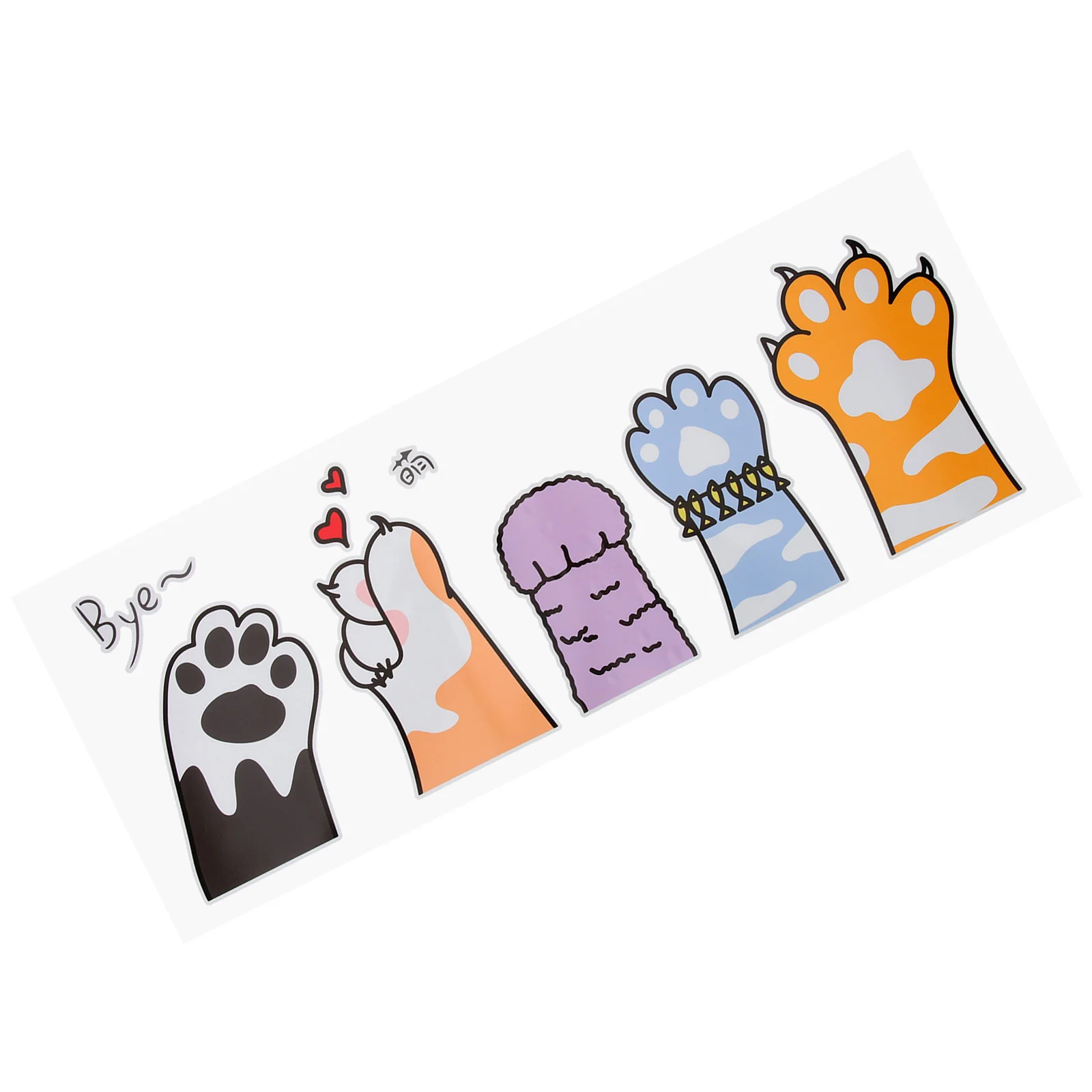 

Bathroom Decorations Car Sticker Cute Decal Cartoon Stickers Cat Paw for Auto Funny