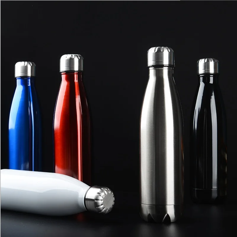 17 oz / 500 ml Water Bottle, Stainless Steel Double Wall Vacuum Insulated Sports Water Bottle, BPA Free, Vacuum Flask for Sport