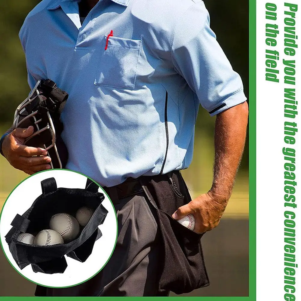 

Baseball Umpire Ball Bag Black Baseball Softball Umpire Bag For Softball Men Professional Referee Equipment Bag Accessories A4D5