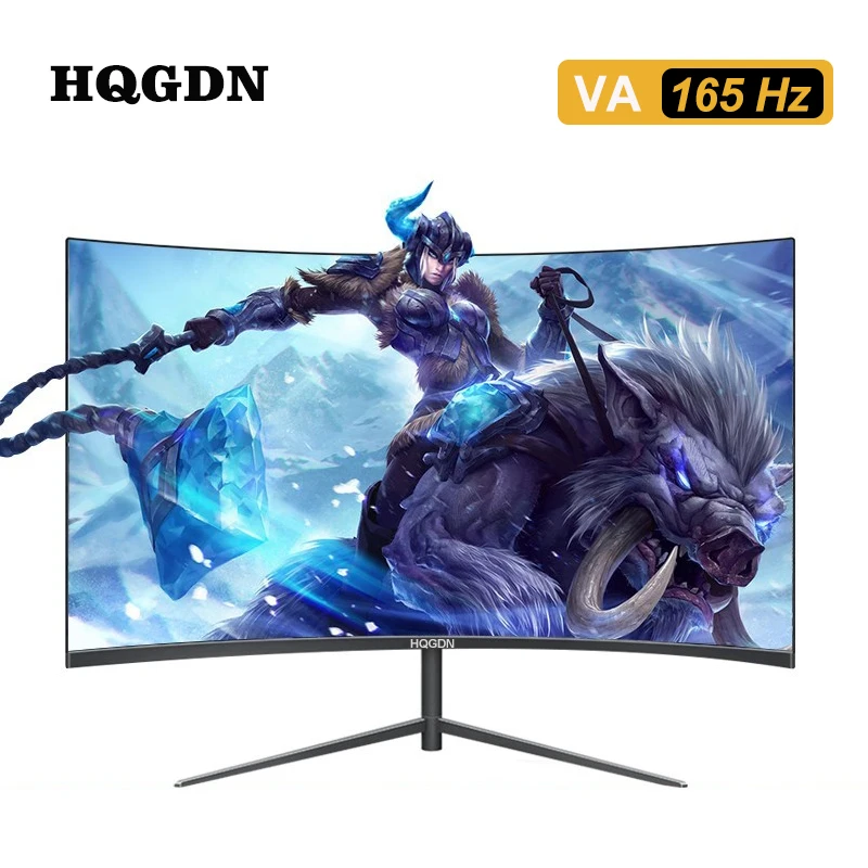 

HQGDN 24/27 Inch Curved Monitor 165Hz/144Hz Desktop PC Lcd QHD VA Display 2ms Response Gaming Panel Screen Computer LED DP HDMI