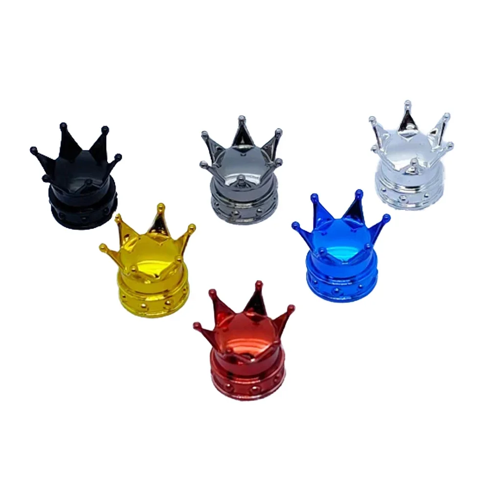 

4PCS Acrylic Crown Car Truck Motocycle Bike Wheel Stem Tyre Tire Wheel Stem Air Valve Dust Cap Cover